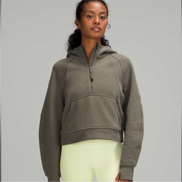 Lululemon scuba half zip grey sage - Picture 1 of 4